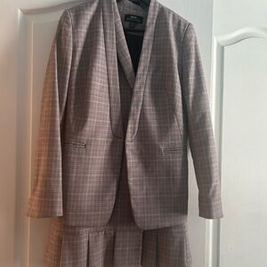 Checkered jacket and dress set